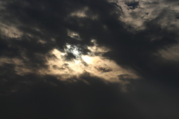 dramatic sky with clouds