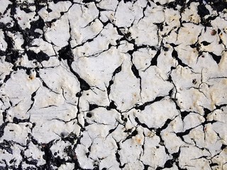 Grunge background. The textured surface of old asphalt, roads, walls with cracked, peeling paint.