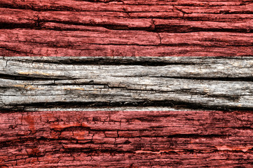 Austria flag on an old decrepit wooden surface.