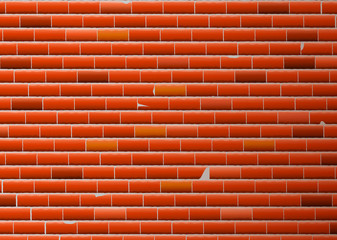 Orange Brick Wall - Vector Illustration