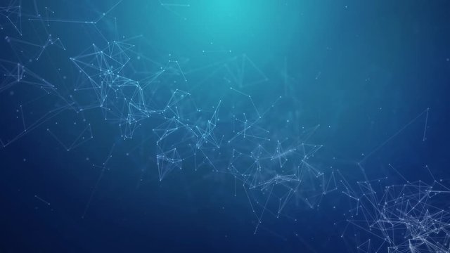 Plexus abstract network growing network of connected lines and dots. Communications, technology, internet, social media Loop Aniamtion Background