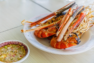 River shrimp on a plate