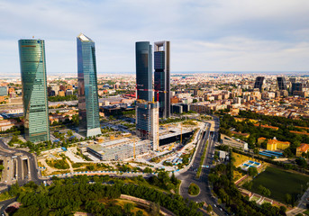 Fototapeta premium Business skyscrapers Cuatro Torres in Madrid