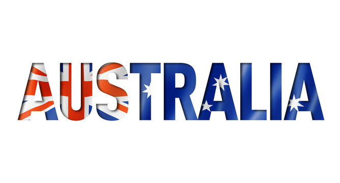 australian flag text font