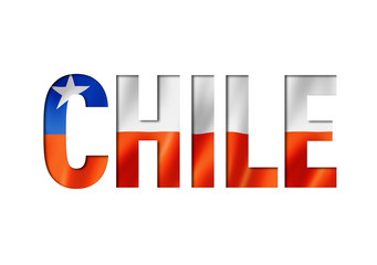 chilean flag text font