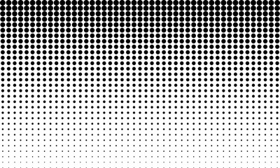 Vertical gradient halftone dots background. Vector illustration. Pattern