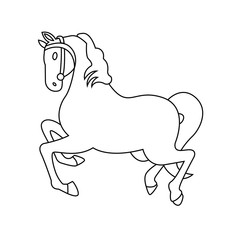 Line icon horse