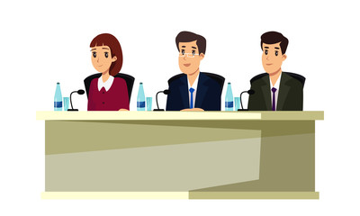 Business commission flat vector illustration