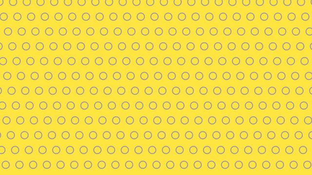 Yellow background with gray circles.