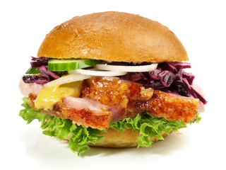 Krustenbraten Brötchen - Hamburger