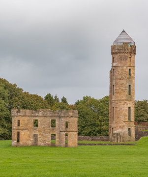 Ancient Ruins Of Eglinton Castle Irvine Scotland.