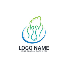 Massage logo design. Editable logo design