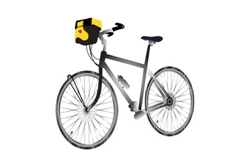 Fototapeta premium Traveling Bycicle, with front bag
