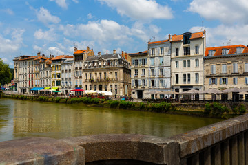 Fototapeta na wymiar Cityscape of French city Bayonne