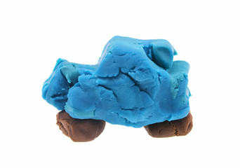 play dough toys isolated on white background