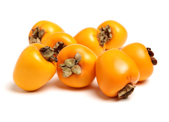 persimmon on white background 
