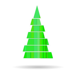 Christmas tree on white background