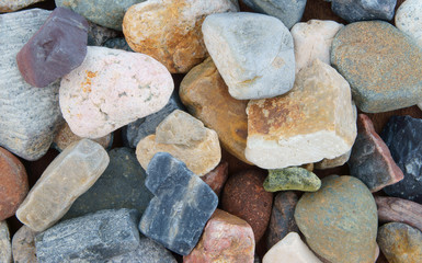 Colorful sea stones background
