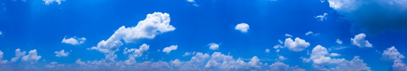 Obraz na płótnie Canvas ฺBlue sky with tiny clouds. Panorama