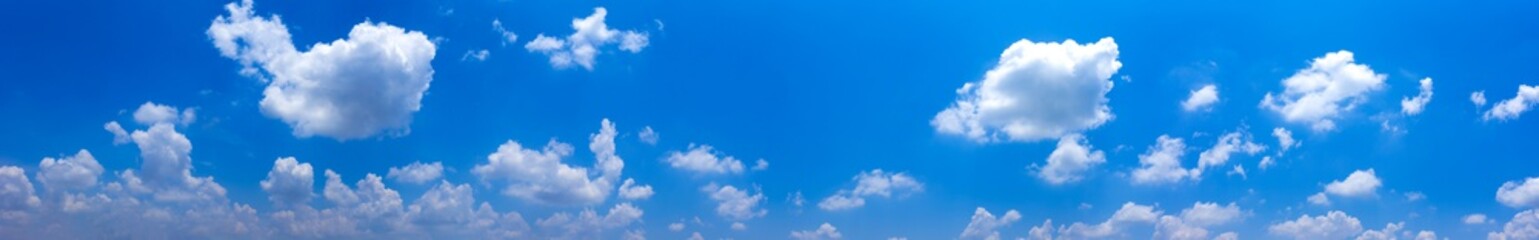 ฺBlue sky with tiny clouds. Panorama