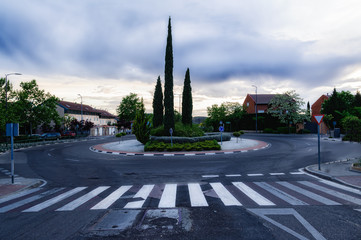 cloudy landscape on a warm summer afternoon in madrid