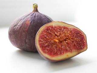 ripe Fig fruit isolated on white background