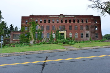 An Abandoned state Police station.