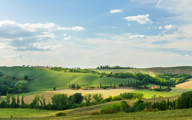 Fototapeta na wymiar Tuscany countryside panorama, Italy.