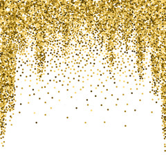 Round gold glitter luxury sparkling confetti. Scat