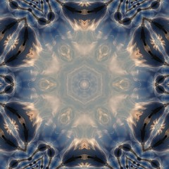 Abstract blue kaleidoscope picture. Computer generated image