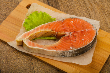 Raw salmon