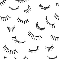 Hand drawn Cosmetic tools. Cosmetology background. Isolated beauty products. Facial cosmetics. Makeup. Lipstick. Eye lash. Mascara. Brush. Glamour vector illustration. Design make up pack. Toiletry.