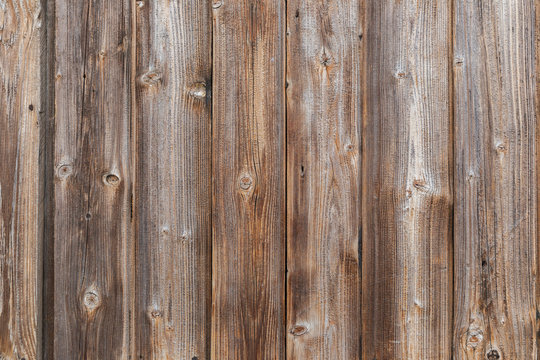 Texture of wooden boards at a kiosk
