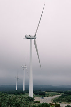 Wind turbines in the Barracas-Viver wind farm, Spain