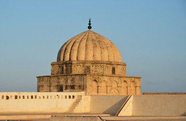 The dome of the Great Mosque in the Tunisian town Kairouan or Kairwan