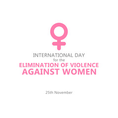 Fototapeta premium Stop Violence Against Women in The International Day for the Elimination of Violence against Women. Logotype. 