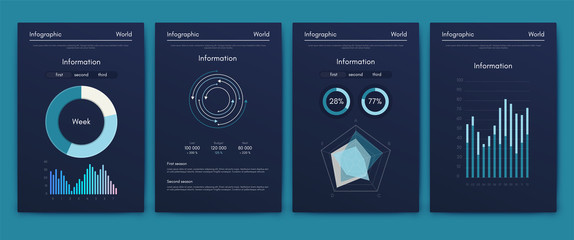 Modern infographic vector concept. Business graphics brochures.