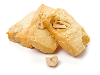 Cookies on white background