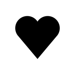 Heart Icon Vector design element. Love symbol, sign. isolated black on white background. vector illustration