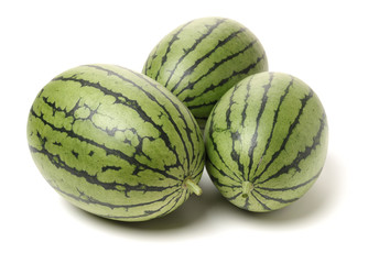 The watermelon on white background.