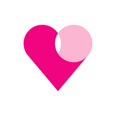 Heart Icon Vector. Love symbol, sign. isolated red on white background. vector icon illustration