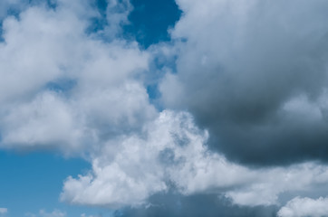 Fototapeta na wymiar rain clouds against a blue sky