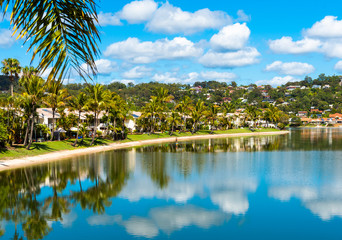 Fototapeta na wymiar View of the coastline, Gold Coast, Queensland, Australia.