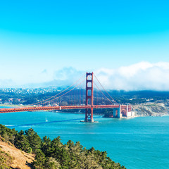 View of The Golden Gate Bridge in San Francisco, USA.