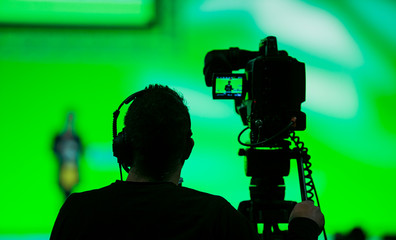 TV Camera on a live film set
