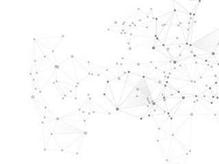 Geometric plexus structure cybernetic concept.