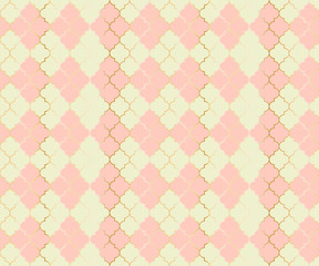 Quatrefoil pattern, argyle seamless background.