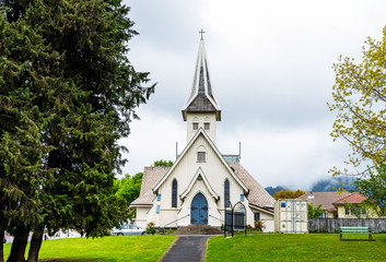 Fototapeta na wymiar Wooden church, Nelson, New Zealand.