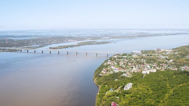 Panorama of the city of Khabarovsk. 2019 year.
