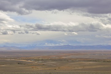 clouds over mountains